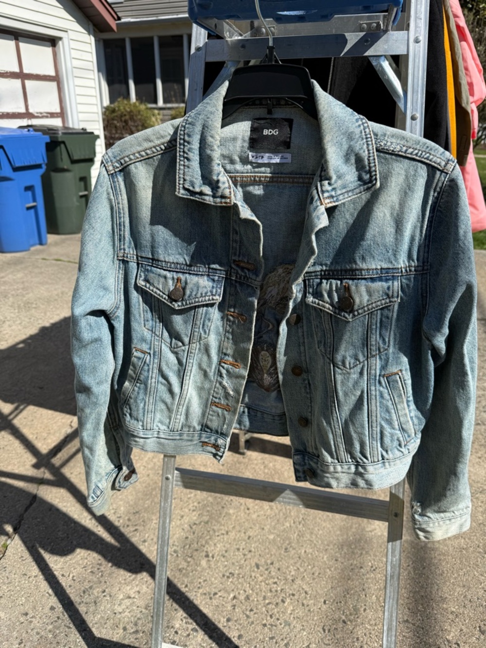 BDG Light Wash Blue Cropped Denim Jacket